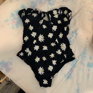 ROXY one piece with low back strapless neck